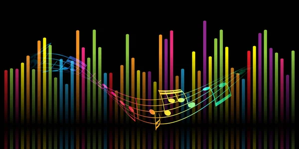 Banner Abstract Music Soundwave Design — Stock Vector