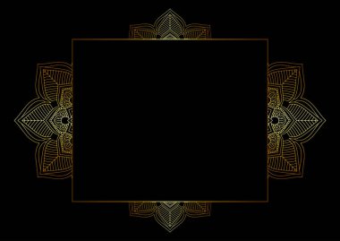 Elegant background with a gold mandala frame 