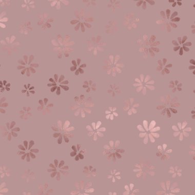 Elegant rose gold floral pattern design background