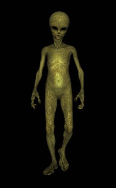 Cadılar Bayramı için yaratığa benzeyen bir yaratığın 3 boyutlu görüntüsü