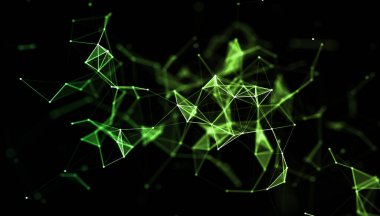 Soyut dijital bağlantıların 3 boyutlu oluşturulması tasarım arkaplanı