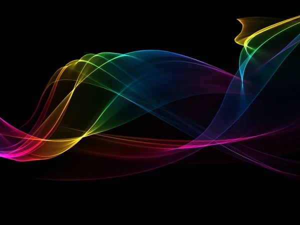 Abstract Wallpaper Design Rainbow Coloured Waves — Stock Photo, Image