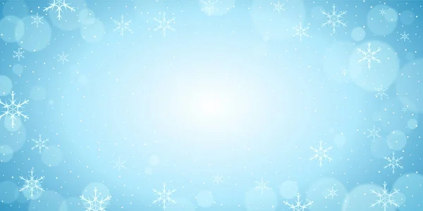Vánoční Prapor Sněhovými Vločkami Design — Stockový vektor