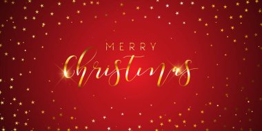 Altın yıldız tasarımlı Noel arkaplanı