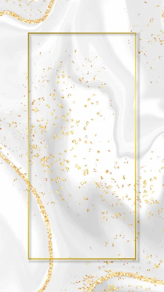 Elegancki Marmur Złoty Brokat Social Media Design Story Template — Wektor stockowy