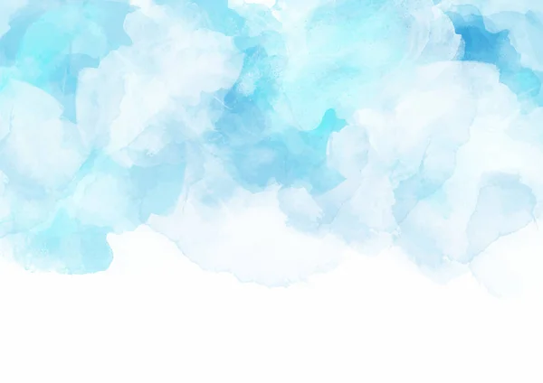 Aquarelle Abstraite Peinte Main Dans Des Tons Bleu — Image vectorielle
