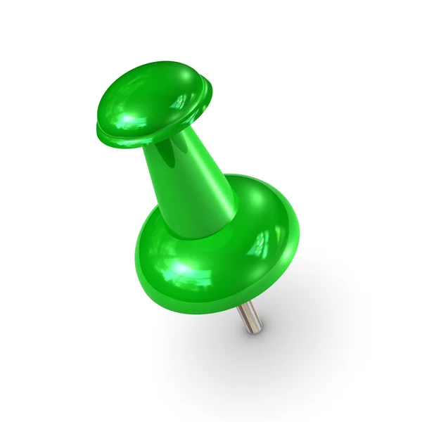 Green Thumbtack — Stock Photo, Image