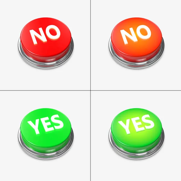 Red and Green Alert Buttons — Stock Photo, Image