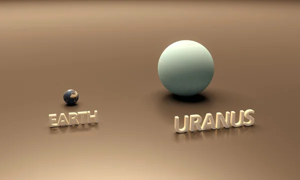 Planets Earth and Uranus — Stock Photo, Image