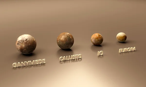 Jüpiter'in uyduları — Stok fotoğraf