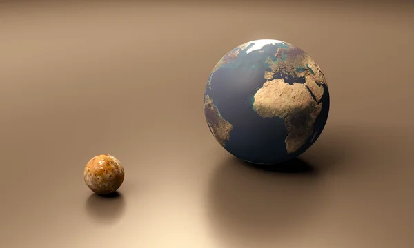 Io and Earth blank — Stock Photo, Image