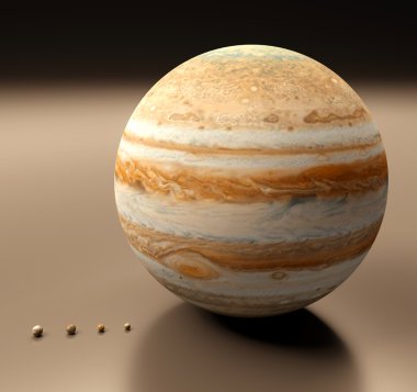 Jupiter with Moons blank clipart