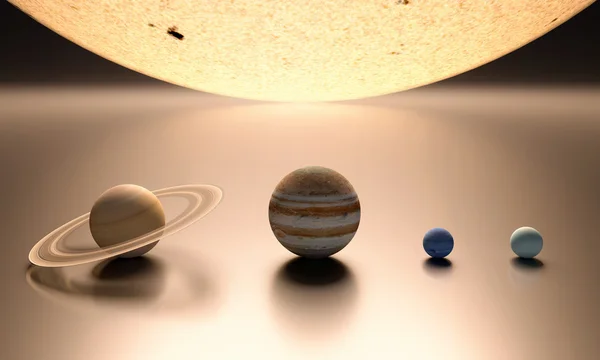 Solen den gas planeter tomt Stockfoto