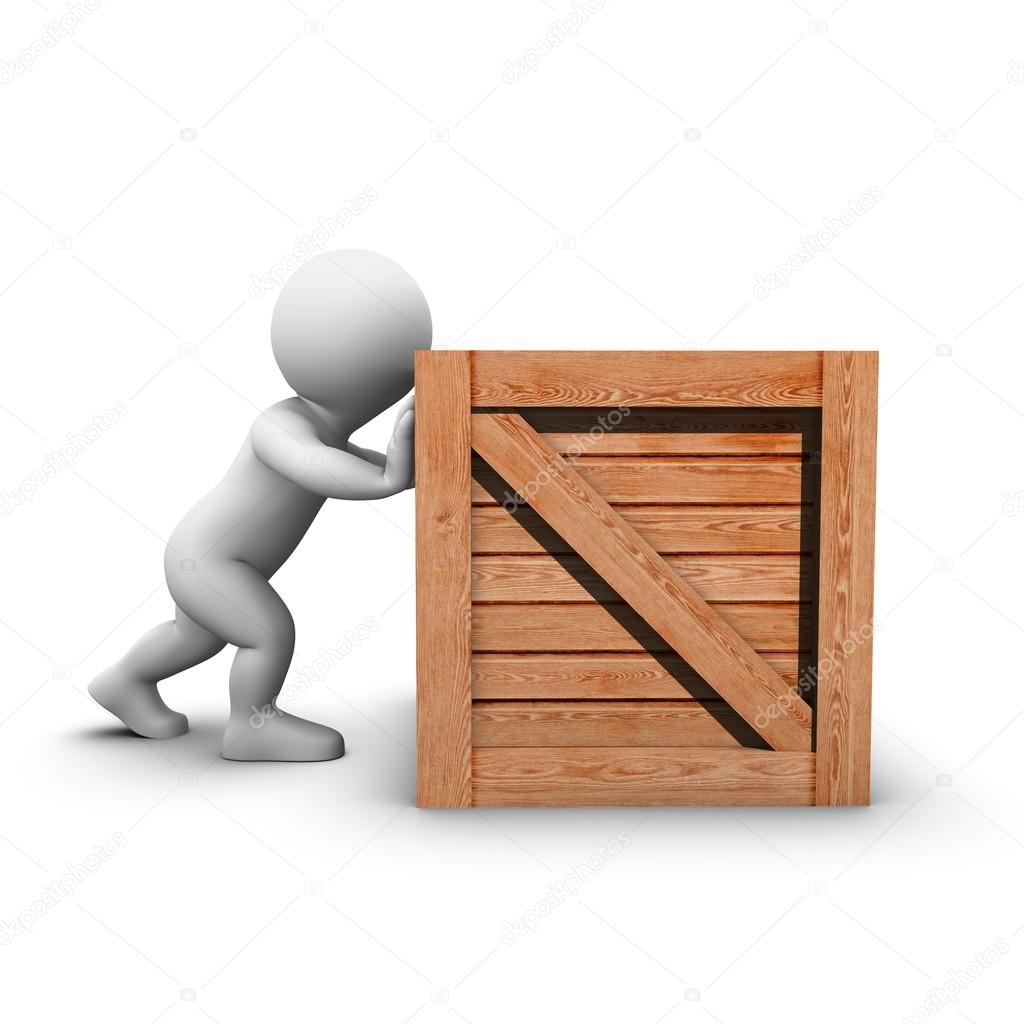 Pushing a crate — Stock Photo © Tristan3D #29059077, image size:1024x1024