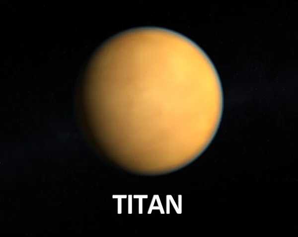 A Lua de Saturno Titan — Fotografia de Stock