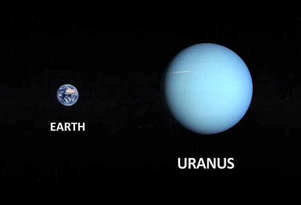 Planeten Erde und Uranus lizenzfreie Stockfotos