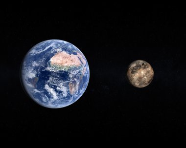 Ganymede and Earth clipart
