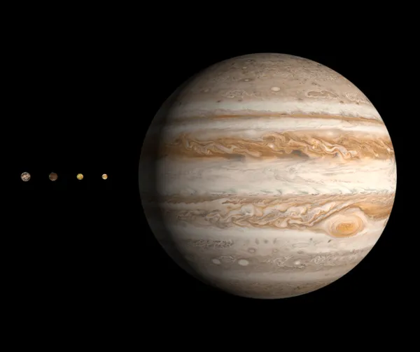 Jupiter mit Monden — Stockfoto