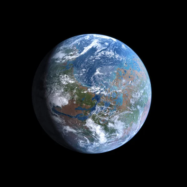 Planeet mars geterravormd — Stockfoto