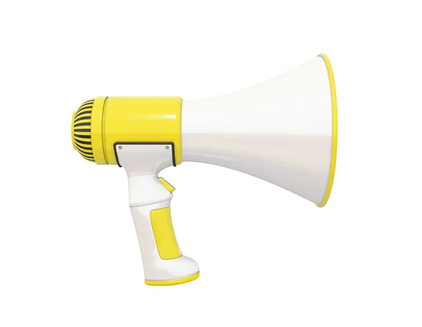 Profil megafon żółty — Zdjęcie stockowe