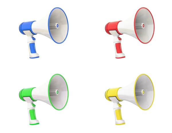 Megaphone collection perspective — Stock Photo, Image