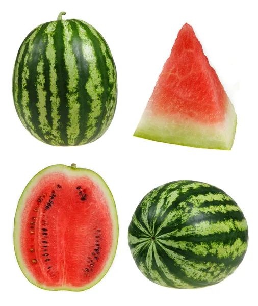 Kutteln-Wassermelone isoliert auf weißem Hintergrund Ausschnitt — Stockfoto