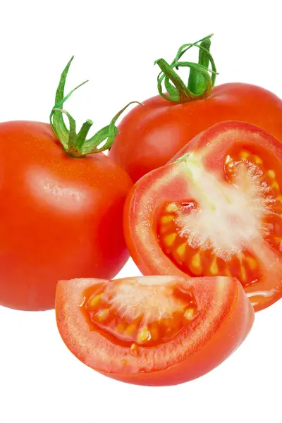 Red Tomato Isolated on white — Stock Photo, Image