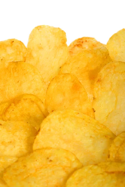 Potatis chips isolerad på vit bakgrund — Stockfoto