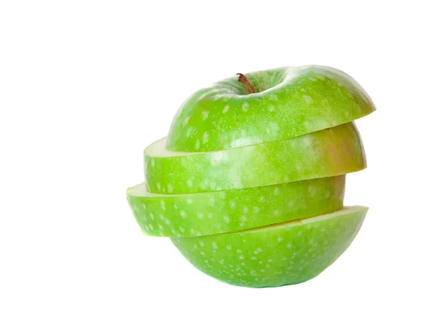 Green apple isolated on white — Stock Photo, Image