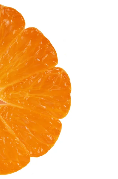 Nahaufnahme Bild von Orange auf weißem Hintergrund — Stockfoto