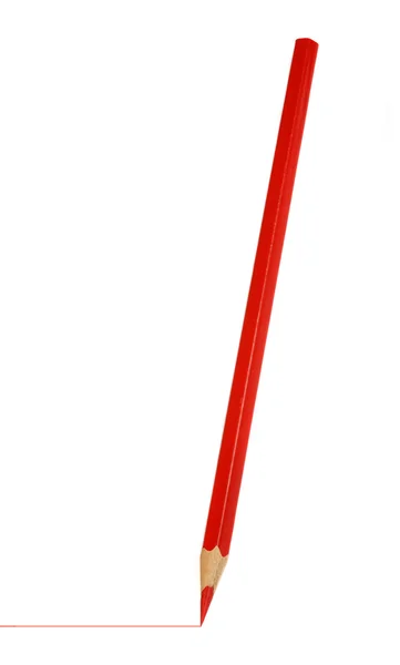 Röd penna isolerad på vitt — Stockfoto