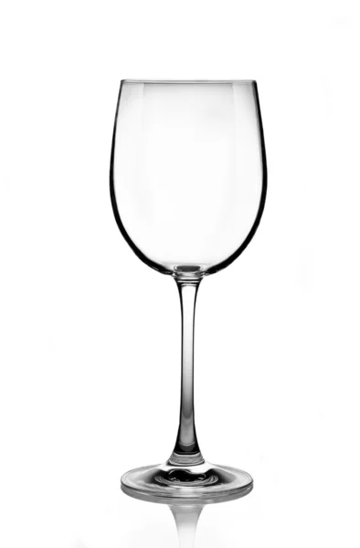 Empty wine glass isolated on a white background — Stock Photo, Image