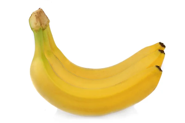 Banana aberta isolada sobre fundo branco — Fotografia de Stock