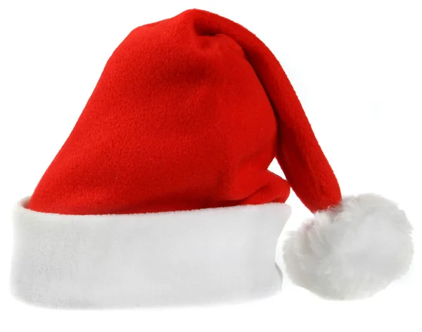 Red Santa Claus hat isolated on white background Stock Picture