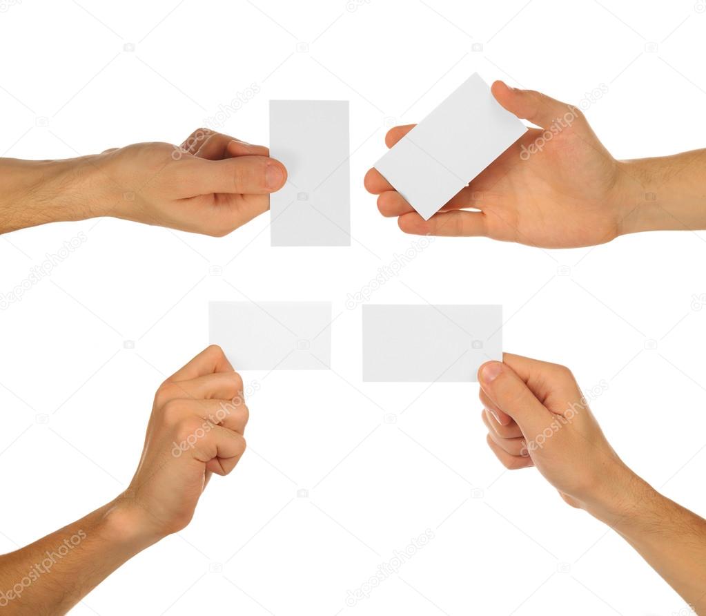 Set of hand isolated on white background