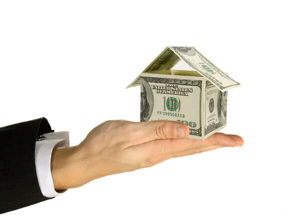 The house of money in human hand