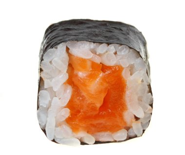 Beyaz arka plan üzerinde izole suşi roll