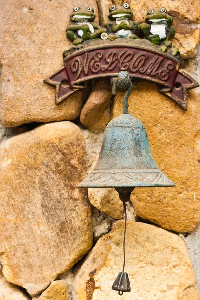 Closeup of antique rusty bell — Stock Photo, Image