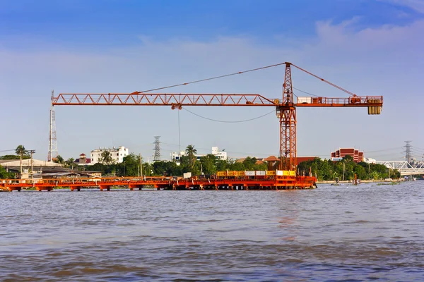 Local de construção perto do rio Chao Phraya — Fotografia de Stock