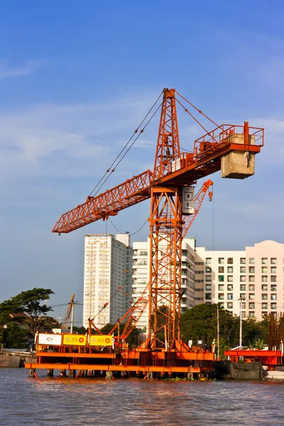 Local de construção perto do rio Chao Phraya — Fotografia de Stock