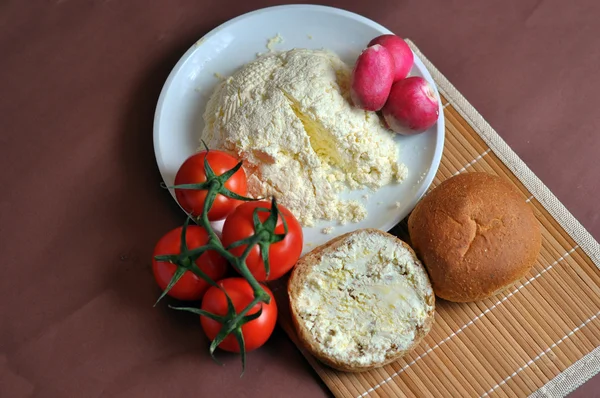 Fresh homemade ricotta — Stock Photo, Image