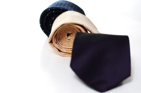 Krawatten vor weißem Hintergrund — Stockfoto