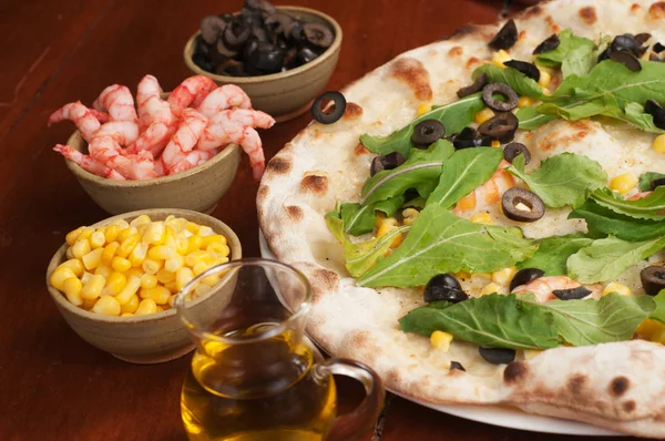 Pizza gorgonzola — Stock fotografie