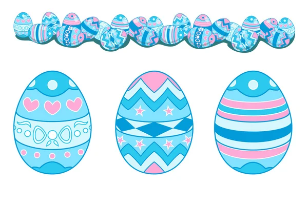 Easter egg set — Stock Vector