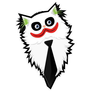 Funny cartoon Cat-Joker clipart