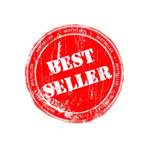 Bestseller timbro di gomma rosso — Foto Stock