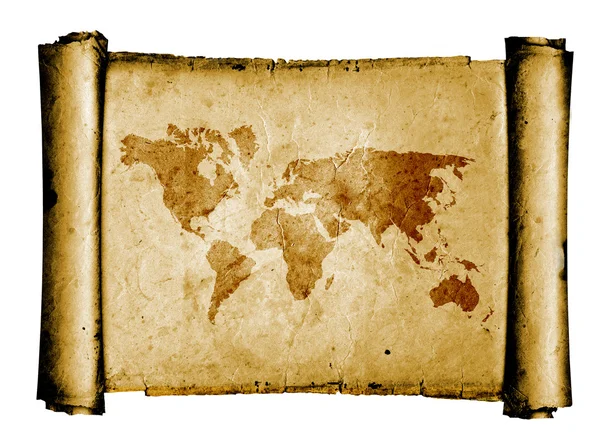 World map on vintage pattern — Stock Photo, Image