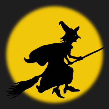 Halloween cadı thefull Moon