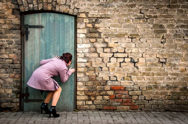 Girl watching for Stock Image