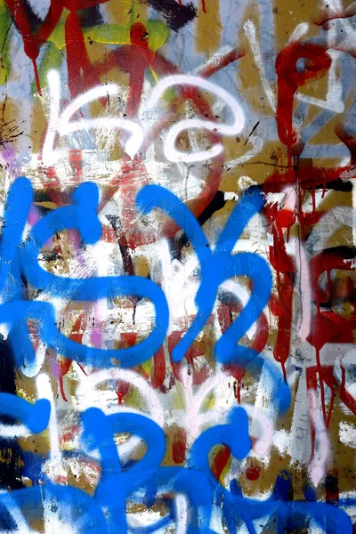 Graffiti on a wall - detail of a graffiti painted on a wall — Stock Photo, Image